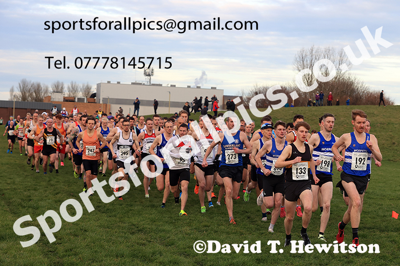 Senior mens 2024 NECAA Cross Country Champs., Temple Park, South Shields. Photo: David T. Hewitson/Sports for All Pics